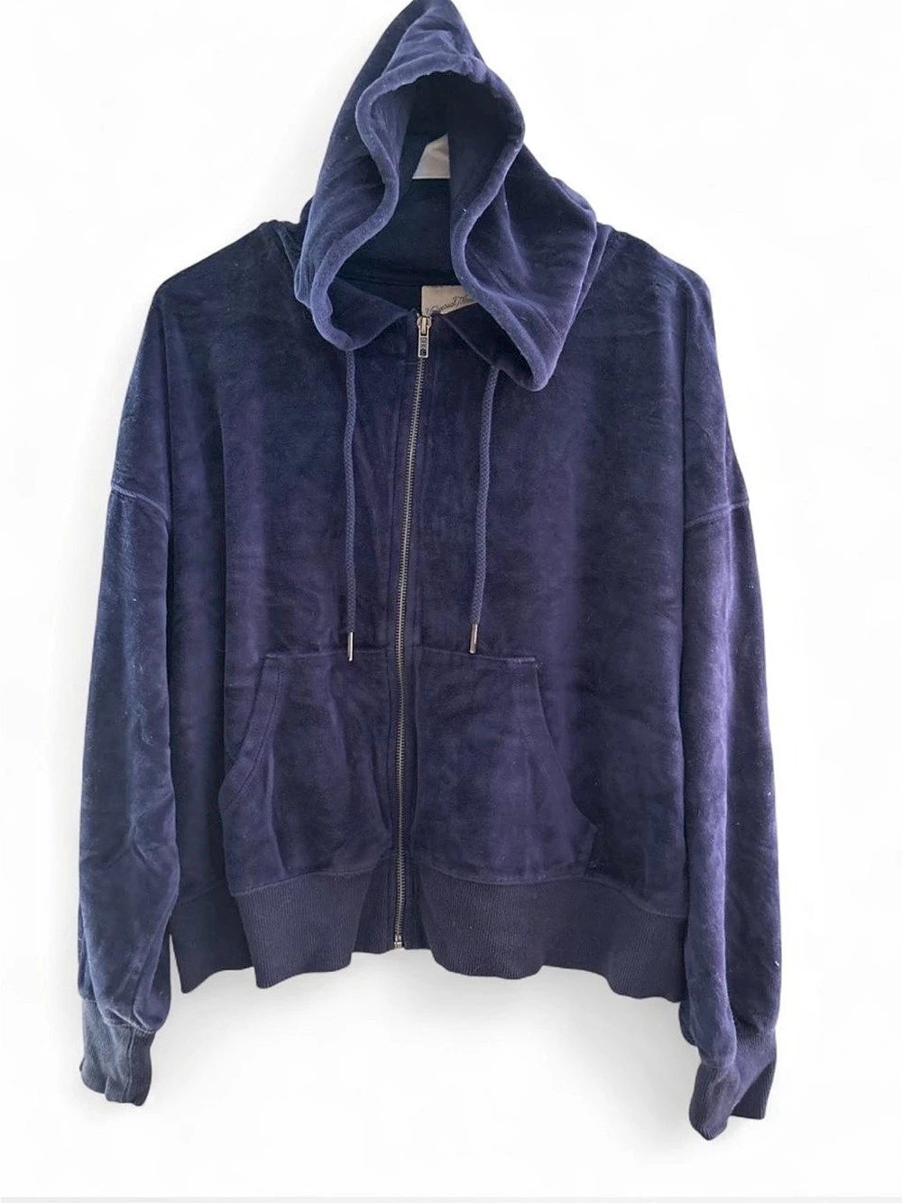 Universal Thread Leisure Studio Velour Zip Up Hoodie Purple Large